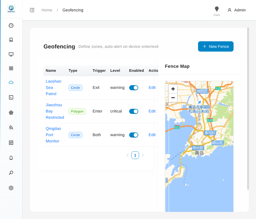 OpsDash Geofencing
